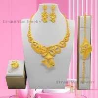 Bộ Trang Sức Mạ Vàng 24K Phong Cách Dubai | Phụ Kiện Áo Dài Sang Trọng - thumbnail 12