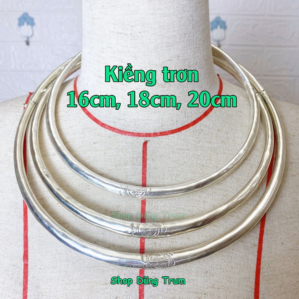 Kiềng Bạc Tròn Cổ Điển | Phụ Kiện Chụp Ảnh Áo Dài Ấn Tượng - ảnh chi tiết 4