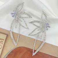 Bông tai hoa kim cương phóng đại S925 Bông tai tính khí cá tính dành cho nữ - thumbnail 6