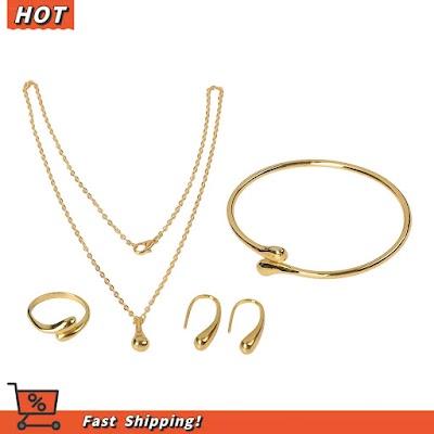 Bộ Trang Sức 4 Món Giọt Nước Công Tinh Tế | Phụ Kiện Mặc Áo Dài Sang Trọng