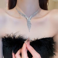 Bộ Vòng Cổ & Bông Tai Kim Cương Nhẹ Sang Trọng Không Dị Ứng Âu Mỹ - thumbnail 7