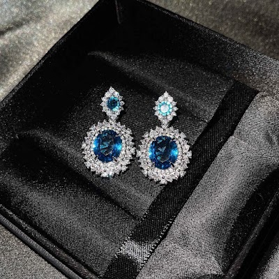 Bộ Trang Sức Zircon Xanh Cổ Điển | Phụ Kiện Áo Dài - Mê Áo Dài