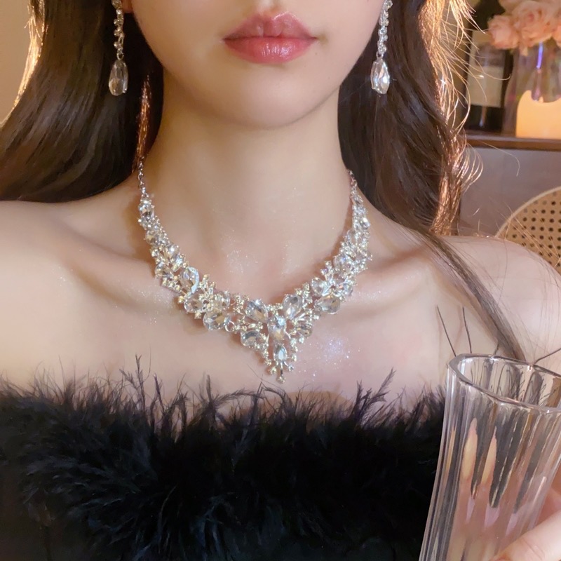 Bộ Trang Sức Cưới Bạc Tua Rua Sang Trọng | Phụ Kiện Áo Dài - Mê Áo Dài