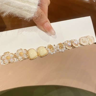 Bông Tai Hoa Ngọc Trai Glaze Retro Thanh Lịch | Phụ Kiện Áo Dài - Mê Áo Dài