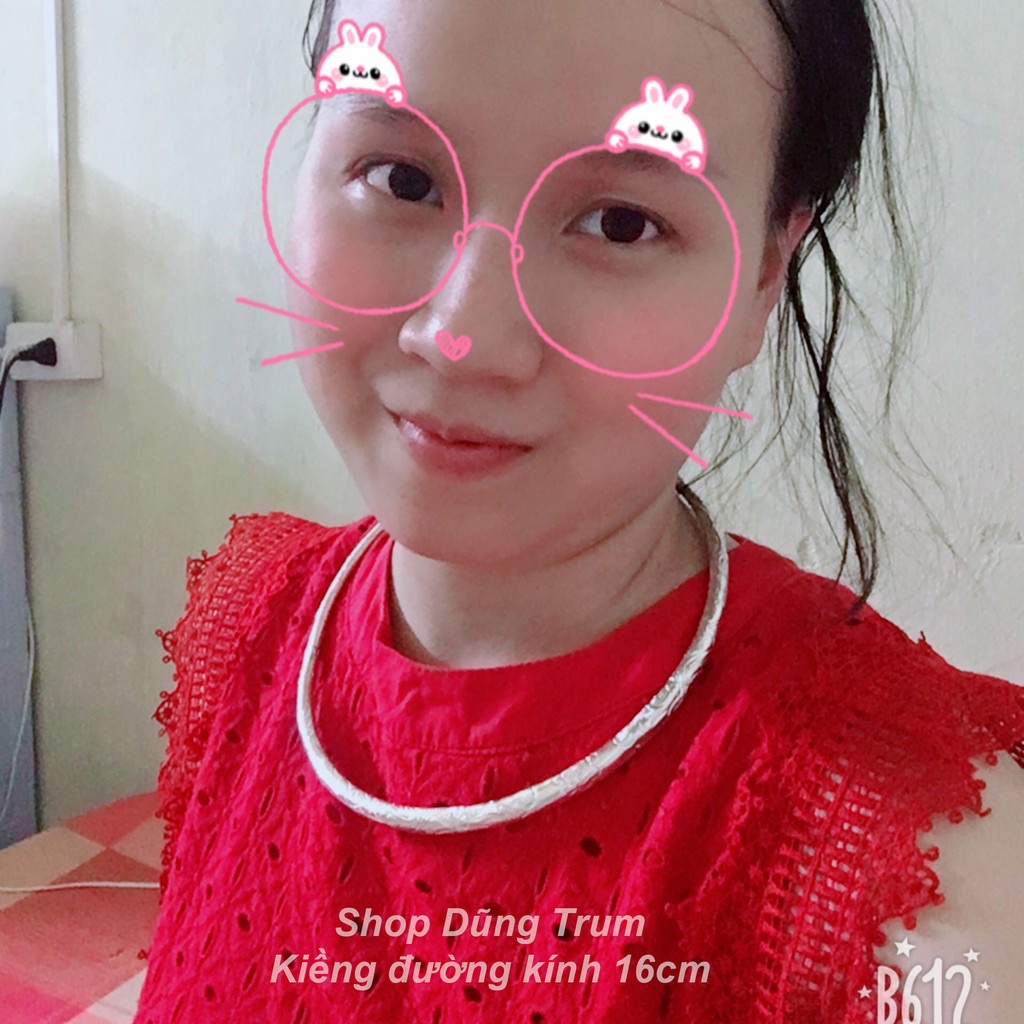 Kiềng Bạc Tròn Cổ Điển | Phụ Kiện Chụp Ảnh Áo Dài Ấn Tượng - ảnh chi tiết 3