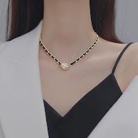 Vòng Cổ Dây Xích Bện Từ Tính Đính Đá Lấp Lánh | Phụ Kiện Áo Dài Gợi Cảm - thumbnail 6