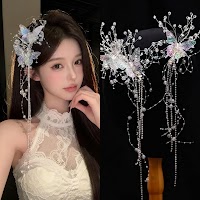 Kẹp Tóc Tua Rua Hình Bướm Pha Lê | Phụ Kiện Mặc Áo Dài Mê Áo Dài - thumbnail 2