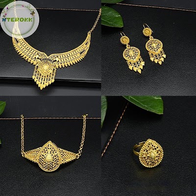 Bộ Trang Sức Mạ Vàng 24k Sang Trọng | Phụ Kiện Mặc Áo Dài - Mê Áo Dài