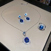 Bộ Trang Sức Zircon Xanh Cổ Điển | Phụ Kiện Áo Dài - Mê Áo Dài - thumbnail 4