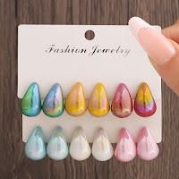 Bộ 6 Đôi Bông Tai Giọt Nước DITIPOO Sang Trọng | Phụ Kiện Áo Dài - Mê Áo Dài - thumbnail 3