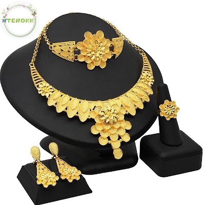 Bộ Trang Sức Mạ Vàng 24k Sang Trọng | Phụ Kiện Mặc Áo Dài - Mê Áo Dài