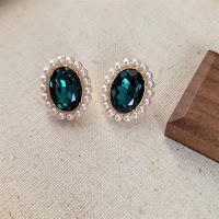 Bộ Trang Sức Ngọc Trai & Ren Ngọc Lục Bảo | Phụ Kiện Áo Dài Sang Trọng - thumbnail 6