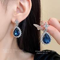 Bộ Vòng Cổ Giọt Nước Kim Cương Vuông Cao Cấp | Trang Sức Phụ Kiện Mặc Áo Dài Mê Áo Dài - thumbnail 7