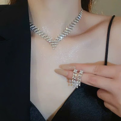 Bộ Vòng Cổ Kim Cương Lấp Lánh | Phụ Kiện Áo Dài Sang Trọng - Mê Áo Dài
