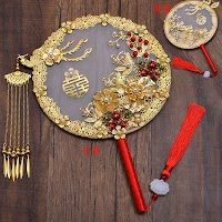 Quạt Tròn Cô Dâu Cổ Điển | Phụ Kiện Chụp Cưới Áo Dài Độc Đáo - thumbnail 13