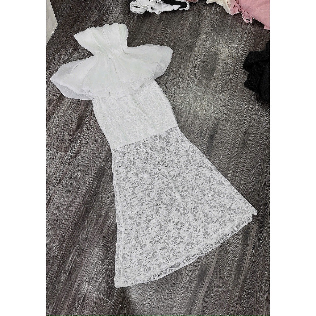 Set Cúp Bí Bồng Đuôi Loe Ren Nữ Tính | Thời Trang Phối Mê Áo Dài - ảnh chi tiết 6