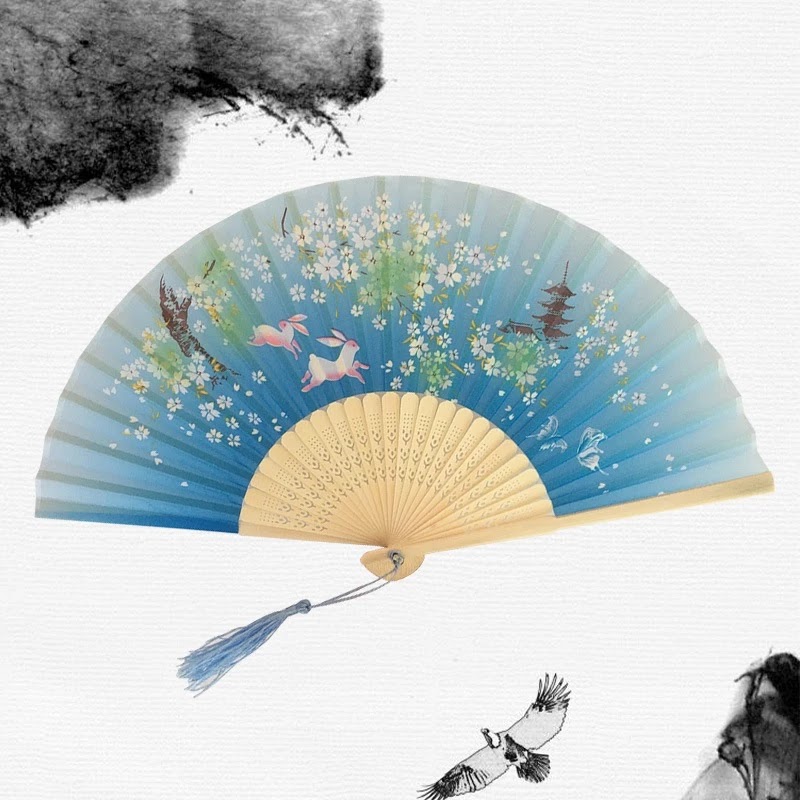 Quạt Cổ Trang Vải Lụa | Phong Cách Cổ Điển Xinh Xắn 18