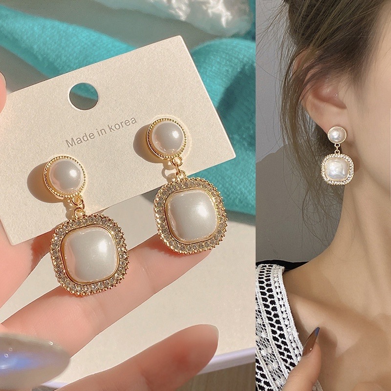 50 Kiểu Bông Tai Cô Gái Hàn Quốc Bông Tai Ngọc Trai Bông Tai Hình Học Không Đều Vòng Giọt Nước Bông Tai Ngọc Trai - ảnh chi tiết 4