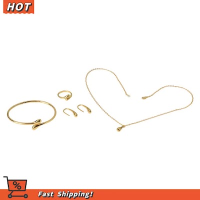 Bộ Trang Sức 4 Món Giọt Nước Công Tinh Tế | Phụ Kiện Mặc Áo Dài Sang Trọng