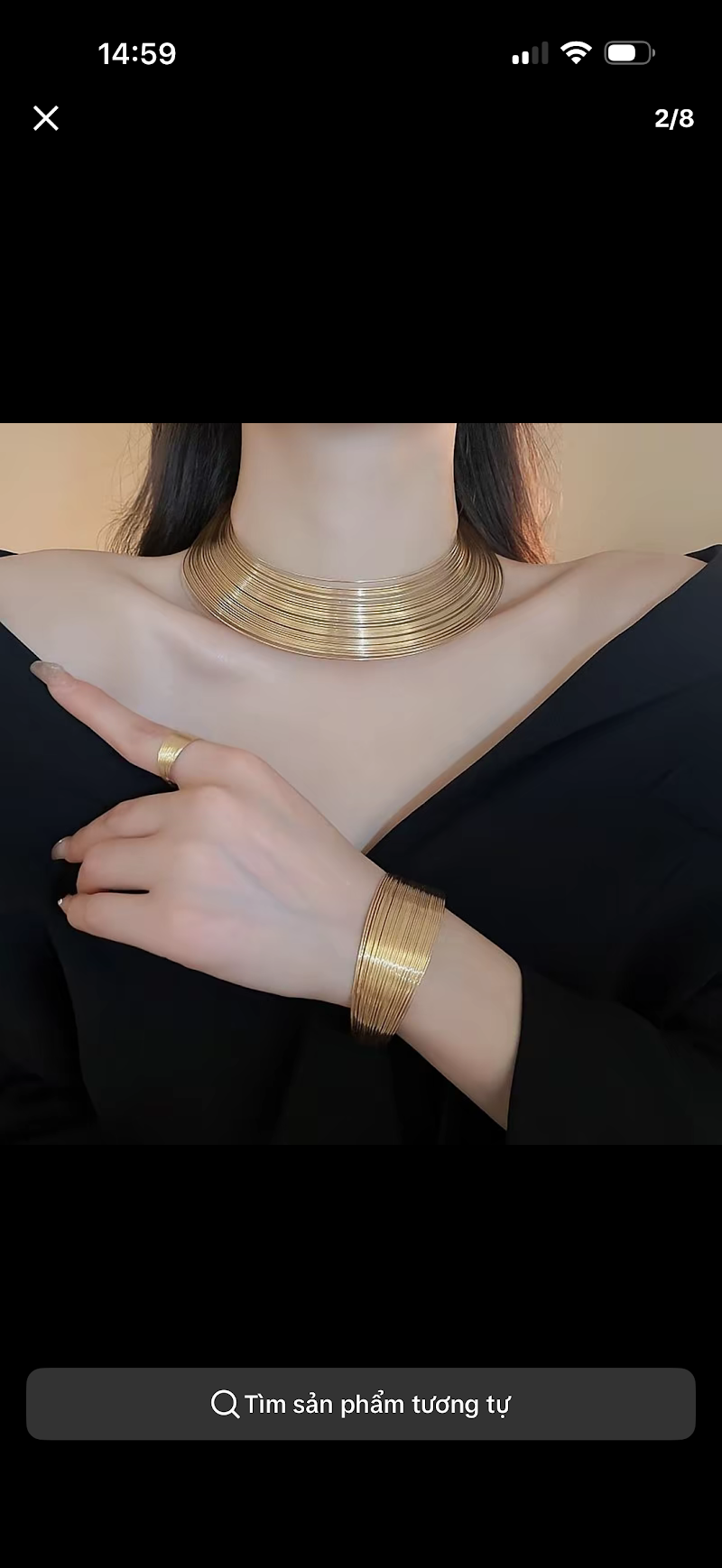Vòng Cổ Kim Loại Nhiều Lớp Thời Trang | Trang Sức Phối Áo Dài Sang Trọng