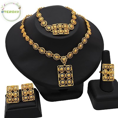 Bộ Trang Sức Mạ Vàng 24k Sang Trọng | Phụ Kiện Mặc Áo Dài - Mê Áo Dài