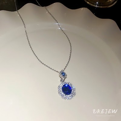 Bộ Trang Sức Đá Quý Xanh Hình Bầu Dục Cao Cấp | Phụ Kiện Mê Áo Dài Sang Trọng