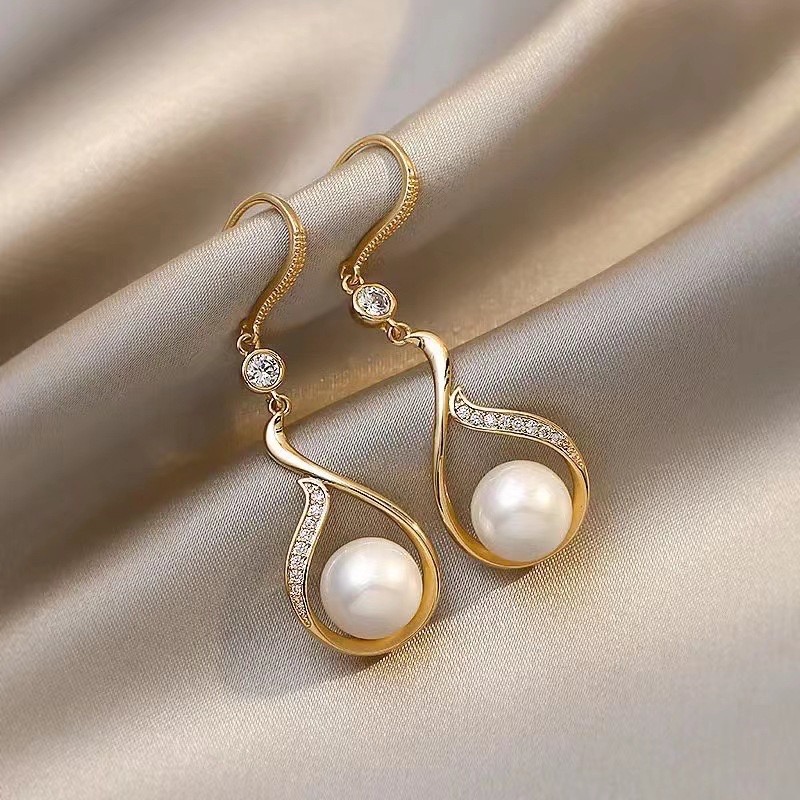 50 Kiểu Bông Tai Cô Gái Hàn Quốc Bông Tai Ngọc Trai Bông Tai Hình Học Không Đều Vòng Giọt Nước Bông Tai Ngọc Trai - ảnh chi tiết 6